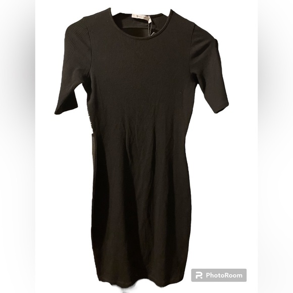 Alexander Wang T Black ribbed black cutout dress small NWT - Picture 2 of 10